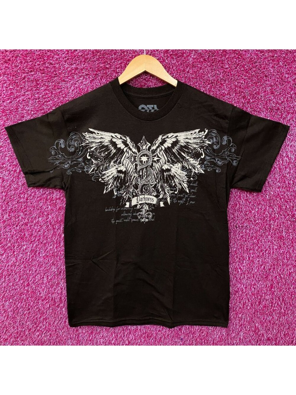 Y2K Style Cross and Snake Filigree Tshirt size Medium
